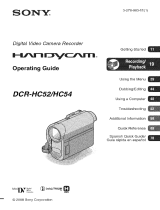 Sony DCR-HC52 Owner's manual