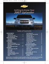 Chevrolet 2007 Uplander User guide