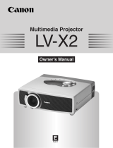 Canon LV-X2 User manual