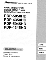 Pioneer PDP-5045HD Owner's manual