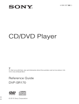 Sony DVP-SR170 User manual