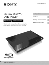 Sony BDP-S1100 Owner's manual