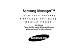 Samsung Messager Metro PCS User manual