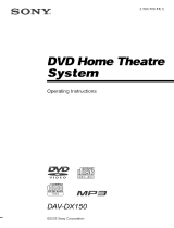 Sony DAV-DX150 Owner's manual