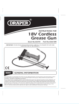 Draper 18V Cordless Grease Gun Operating instructions