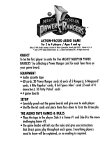 Hasbro Mighty Morphin Power Rangers Audio Game Operating instructions