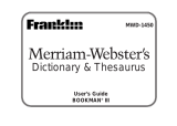Ectaco Franklin MWD1450 Merriam Webster Dictionary and Thesaurus User manual