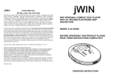 jWIN JX-CD930 Operating Instructions Manual