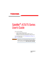Toshiba A75-S2291 User guide