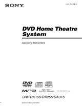 Sony DAV-DX255 Owner's manual