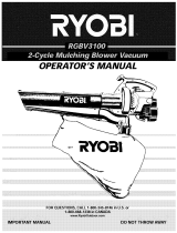 Ryobi RGBV3100 Owner's manual