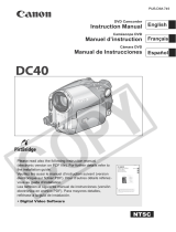 Canon DC40 User manual