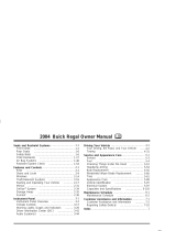 Buick 2004 Regal Owner's manual