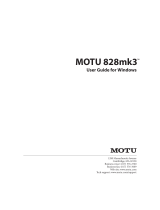 MOTU 828 Mk III Hybrid Owner's manual