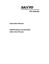 Sanyo RP-X3A User manual
