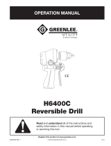 Greenlee Reversible Drills - H6400C User manual