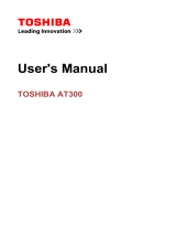Toshiba AT300 (PDA08C-00100E) User manual