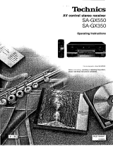Panasonic SA-GX550 Owner's manual