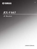 Yamaha RX-V665 User manual