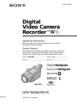 Sony TRV70 User manual