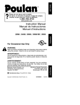 Poulan 2550 TYPE 1-5 Owner's manual