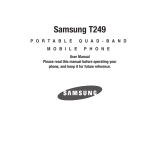 Samsung SGH-T249 T-Mobile User manual