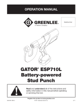 Greenlee GATOR ESP710L Li-ion Battery Stud Punch User manual