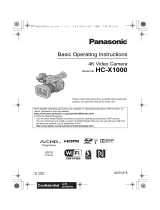 Panasonic HC-X Series User HCX1000E Operating instructions