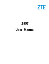 ZTE Z957 User manual