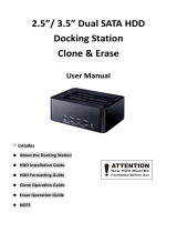 Renkforce rf-docking-08 USB 3.0 SATA 2 ports HDD docking station Clone function, Erase function Owner's manual