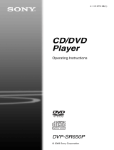 Sony DVP-SR650P Operating instructions