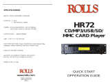Rolls HR72 User manual