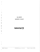 Biamp DJ 4001 Operators User manual