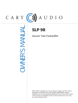 Cary Audio Design SLP-98 Owner's manual
