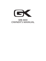 Gallien-Krueger MB 800 Owner's manual