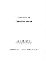 Biamp Keyboard Mixer 44 User manual