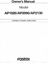 Fostex AP1020 Owner's manual