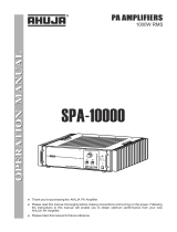 Ahuja SPA-10000 Operating instructions