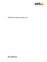 Axis F44 DUAL AUDIO INPUT UNIT User manual