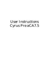 Cyrus ACA7.5 Owner's manual