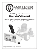 Walker A11 36" Single-Stage SnowBlower User manual