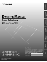 Toshiba 34HF81 User manual
