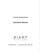Biamp 42 Series Mixing Console Operation User manual