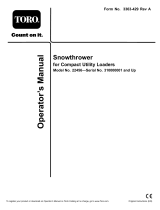 Toro Snowthrower, Compact Utility Loader User manual