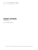 Xtreme SNMP-2PMINI User manual