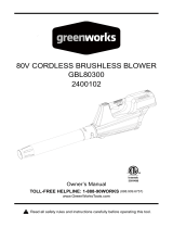 Greenworks Pro STBA80L210 Owner's manual