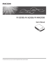 Ricoh PJ X2130 User manual