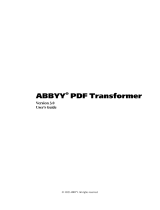 ABBYY SOFTWARE PDF TRANSFORMER Owner's manual