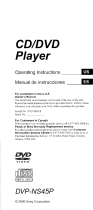 Sony DVP-NS45P Owner's manual