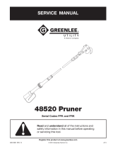 Greenlee 48520 Pruner Serial Code FPK, FRK User manual